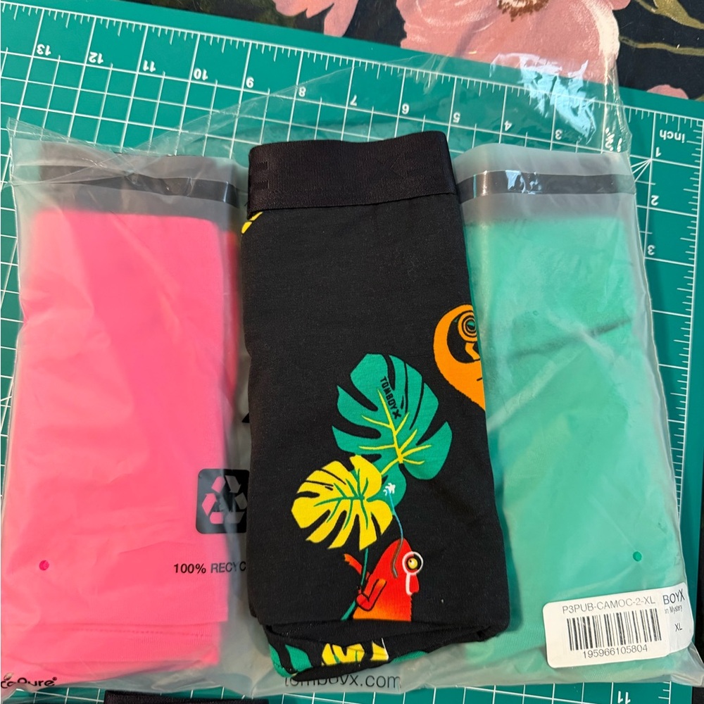 Colorful tropical tomboy X briefs